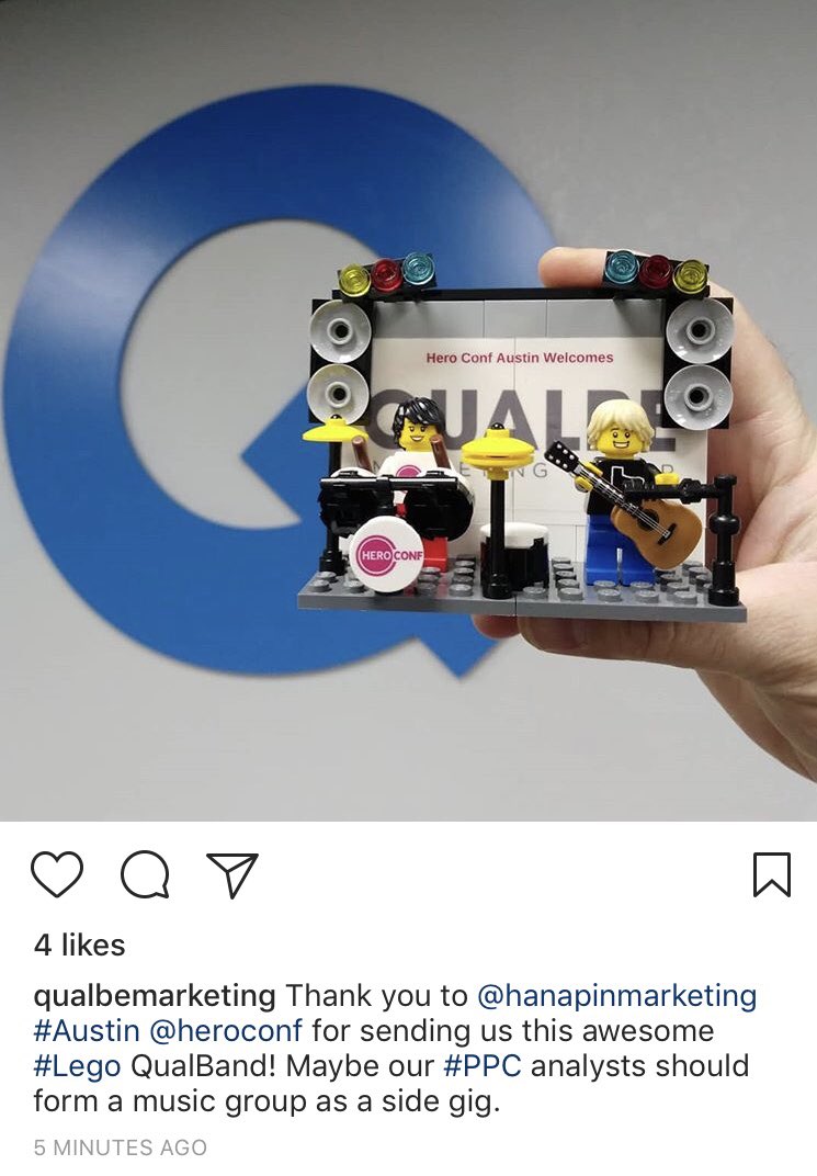 Can’t wait to have <a href="/qualbemarketing/">Qualbe</a>  in Austin with us! Want one of these <a href="/lego/">Lego</a> sets for your team? Send 3 or more people and you’ll have a set coming your way!