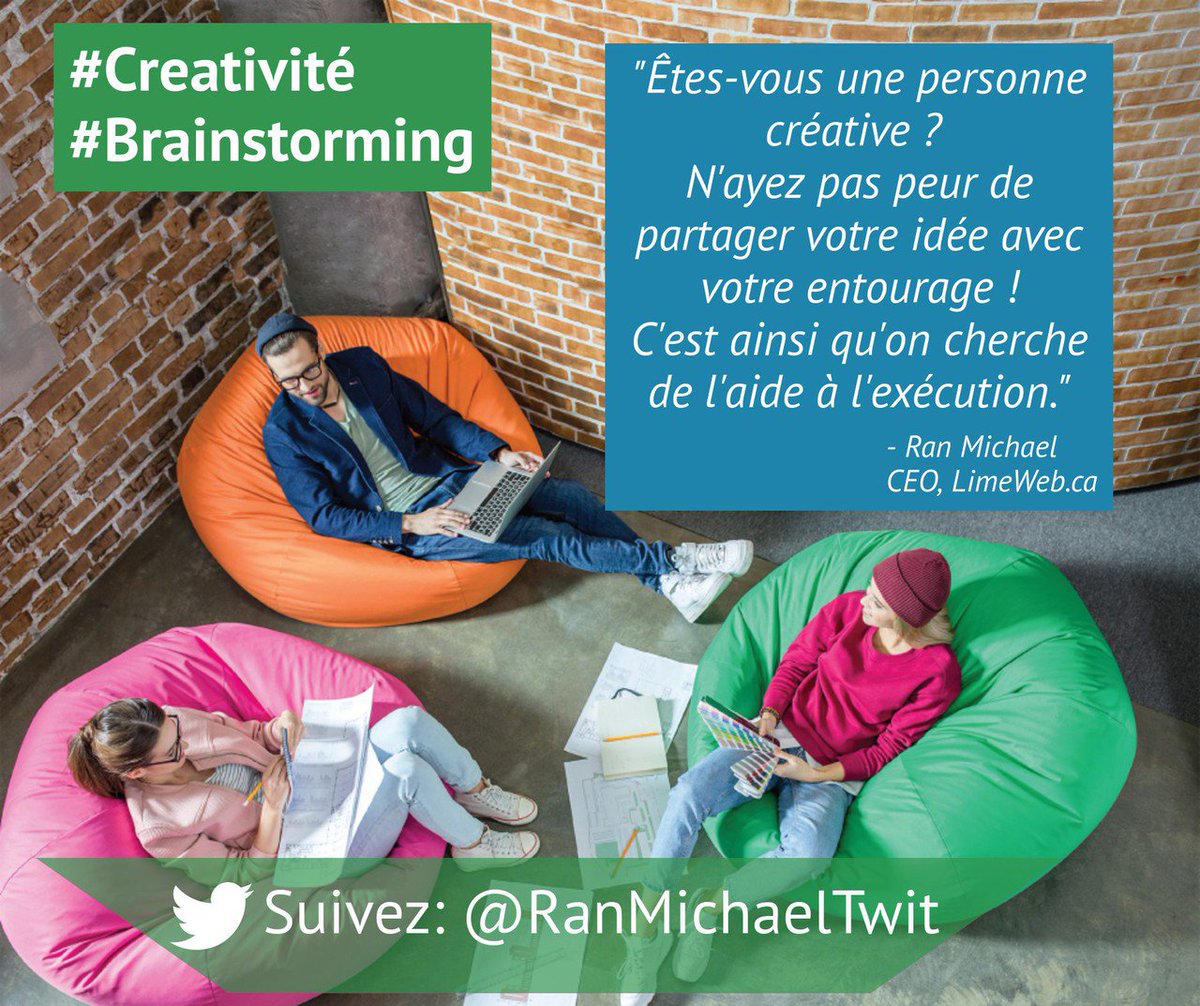 LimeWebMTL's tweet photo. TAGGEZ les deux personnes les plus créatives que vous connaissez !

#ThursdayThoughts
#creativité #brainstorming #innovation #entrepreneur https://t.co/f1XLuhKZ6p