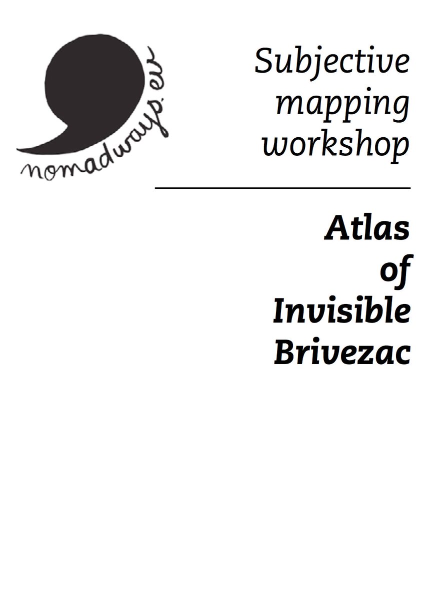 Nomadways's tweet photo. Did you see our #Brivezac #Atlas containing amazing maps created by the artists who joined our workshop #SubjectiveMapping? Here it is:
https://t.co/C1akqXIld2
#NomadwaysBooks #SubjectiveMapping https://t.co/U4aehdK6Oc