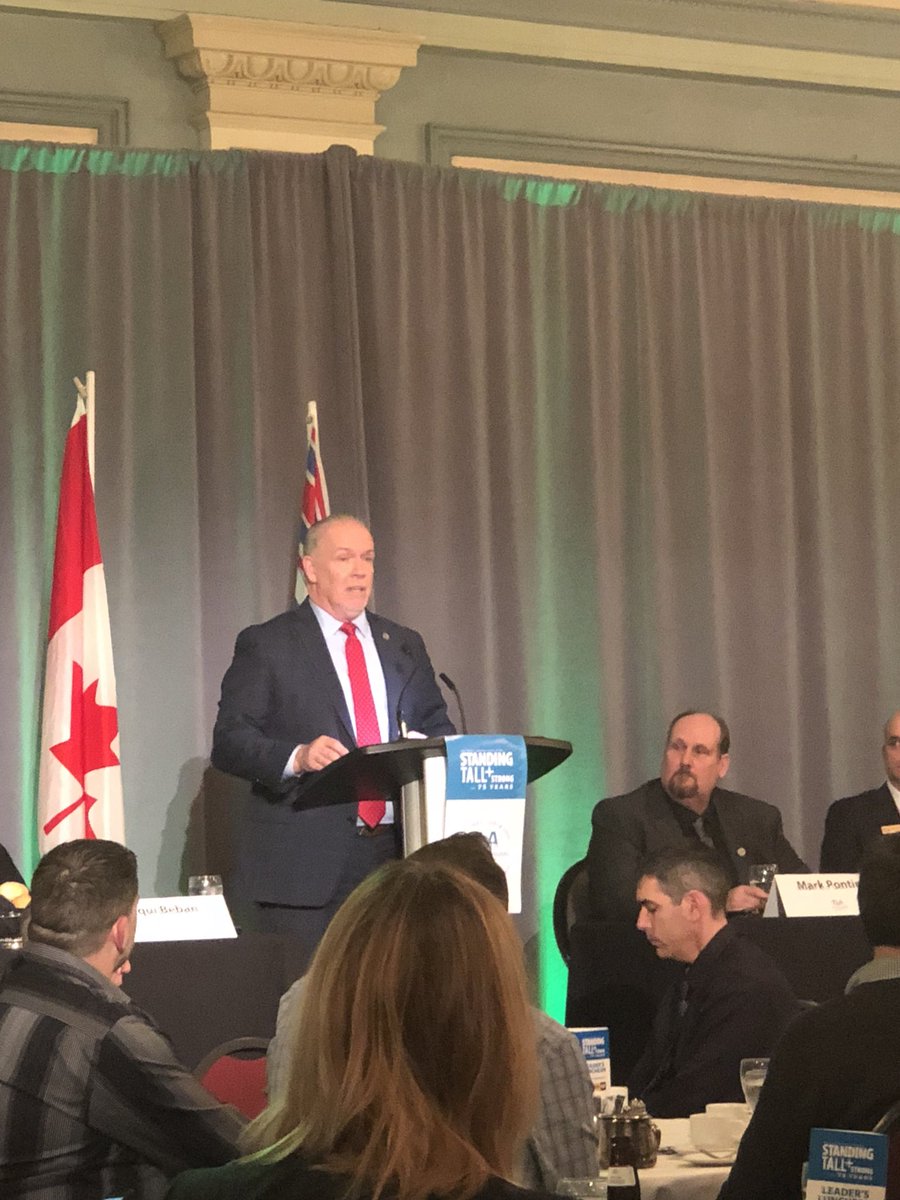 TimberTracks's tweet photo. @jjhorgan speaking at #2018TLA about the importance of forestry for #bcpoli https://t.co/D2MIKD6t12