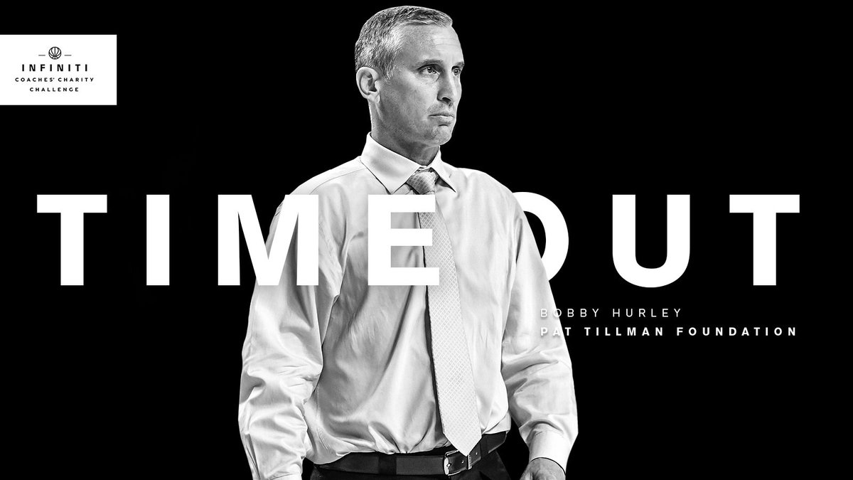 Help Coach Bobby Hurley win $100,000 for the <a href="/pattillmanfnd/">Pat Tillman Foundation</a> with your vote.
🏀 1 RT = 1 Vote 
🏀 Vote here daily: bit.ly/2mDZtoI  

#Timeout2vote x #CoachBobbyHurley