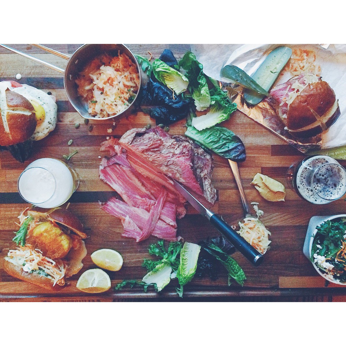 Pretzel Bun Sandwiches new on the lunch menu!! A quick and delicious option perfect for lunch in or take away for back at the office!