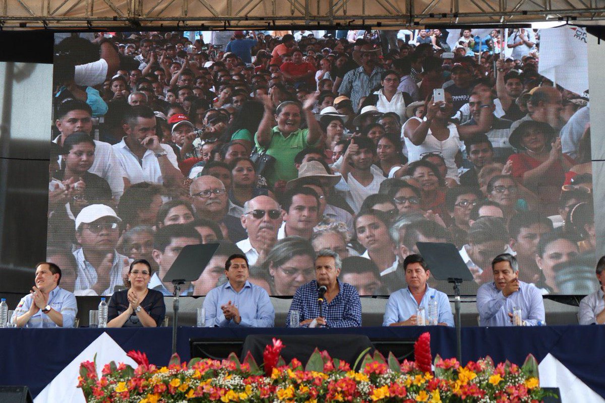 “¡Qué alegría visitar Babahoyo, capital fluvial de Ecuador; tierra de mujeres y hombres trabajadores que se benefician de los distintos programas de Gobierno, al igual que todos los habitantes de la provincia de Los Ríos, y del país entero”, <a href="/Lenin/">Lenín Moreno</a> Moreno #GranMingaAgropecuaria