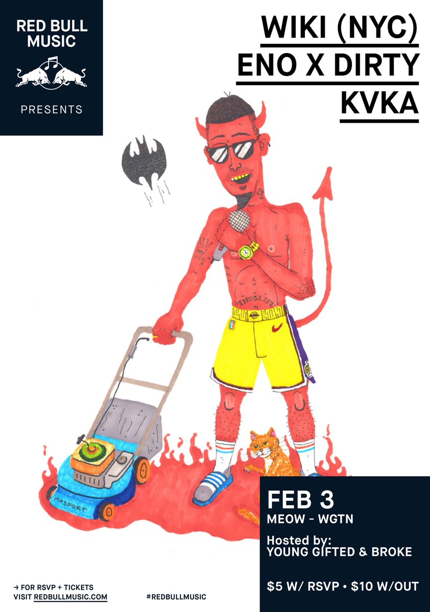 staysavageNZ's tweet photo. Who's coming?? #wellington #redbull #music #wiki #kvka #enoxdirty RSVP now! 🙌 https://t.co/zRZfglQLBw
