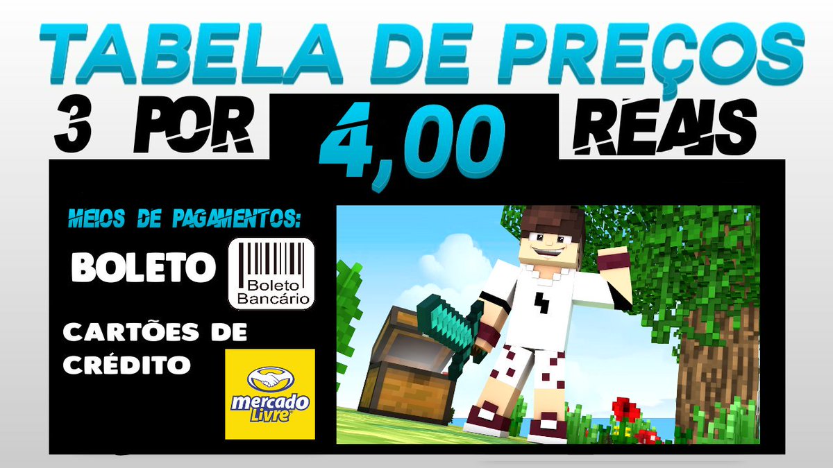 •Olá Faço Thumbnails de Minecraft Quer uma? Confere o link ( ❤+🔄 são apreciados)👇 produto.mercadolivre.com.br/MLB-961694663-…