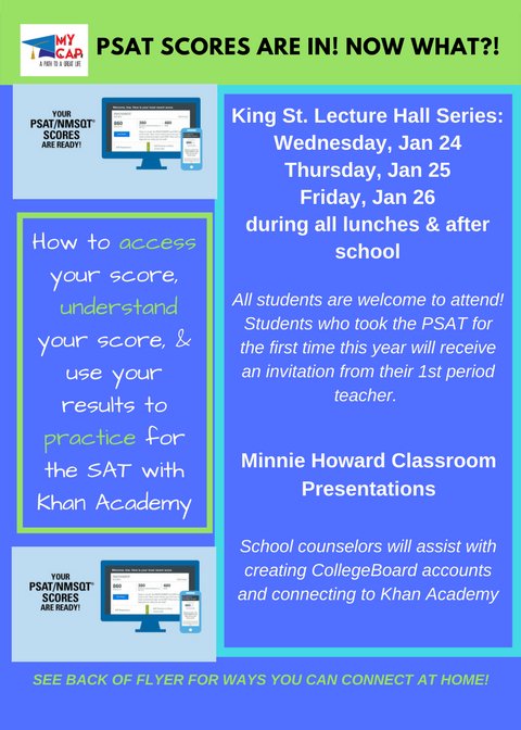MrsHawnatACHS's tweet image. PSAT Scores are IN! What NOW?! All @TCWTitans have a chance to learn what their scores mean and how to use results!  @TCWMinnieHoward in class and King Street students during lunch and after school next week. Visit @TCWCCC in Room A114 for more info. @TCW_Counseling
