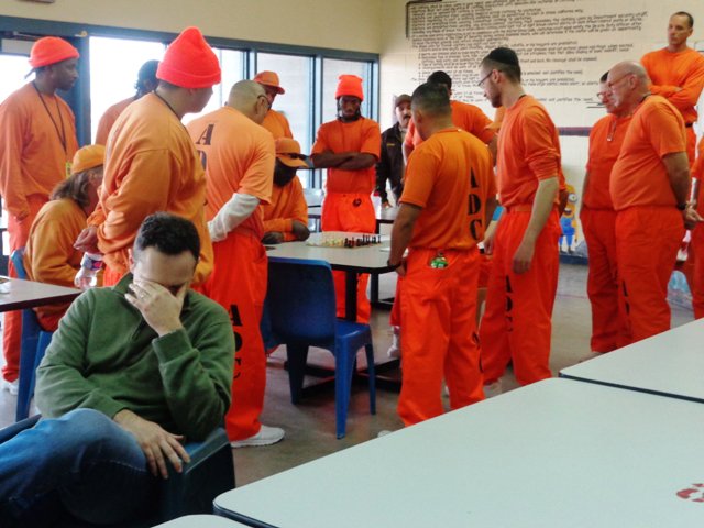 AZCorrections's tweet image. Our thanks to Chess Grandmaster @EugenePerel for taking time to share his incredible knowledge and skill of the game to inspire inmates at ASPC-Lewis, Stiner Unit!