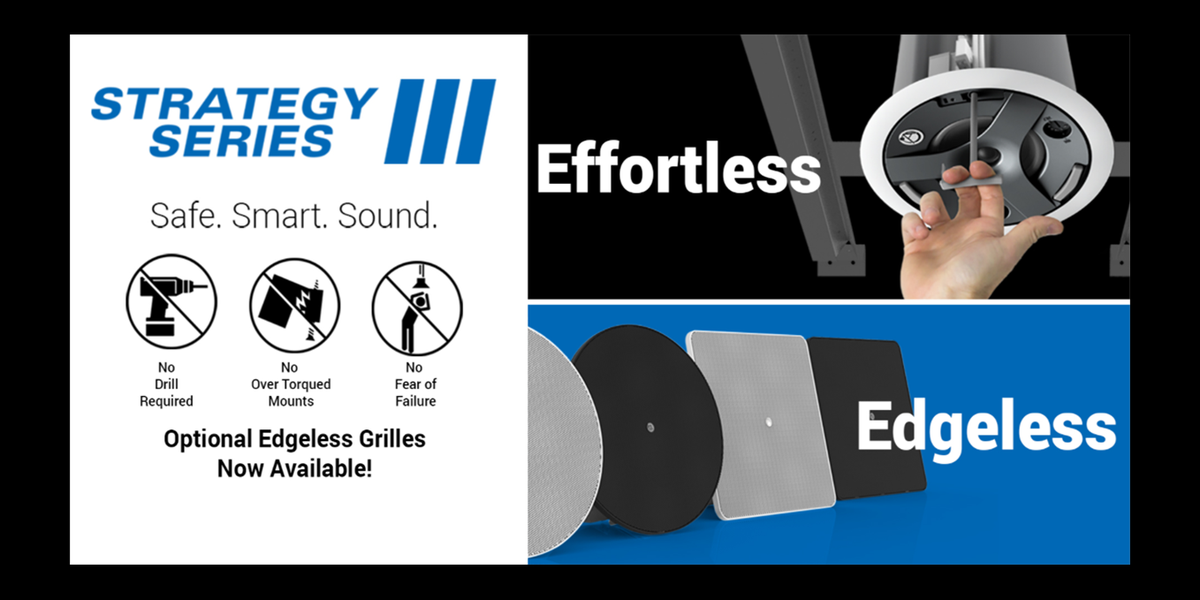 Effortless install, Edgeless design, &amp; industry proven performance &amp; intelligibility. Strategy III loudspeakers... ow.ly/wy3t30gtBd0