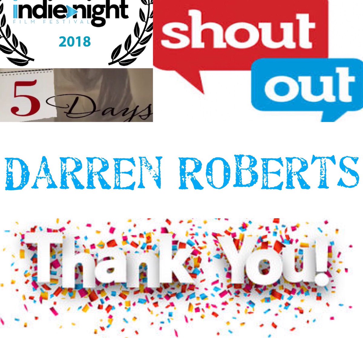 Yay!!!!!!! CHEERS 🍾🥂TO ANOTHER BACKER 🎉🎉🎉🎉🎉🎉🎉🎉🎉🎉

Thank You 
Darren Roberts

You can be like Darren and get a special S/O by becoming a Day 2er BACKER 

indiegogo.com/projects/5-day…
 #indiegogo