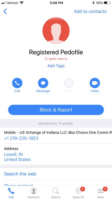 I literally just got a call from a chomo! That&rsquo;s absolutely disgusting. Nothing but human garbage. https://t<a href="/tag/newprofilepic"class="tags"><span>#newprofilepic</span></a>