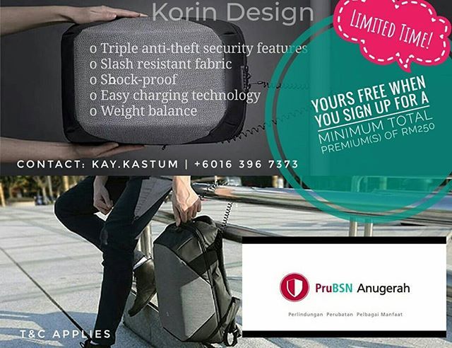 orangsabah's tweet image. T&amp;amp;C applies. #korindesign #antitheftbag #prubsnanugerah #prubsntakaful #hibah #sabahtakaful #prudentialmalaysia #lifeisfatherfull #daddygoals #allforlove #wearenumberone #incomeprotection #medicalinsurance Bah follow: ift.tt/2mW48U3