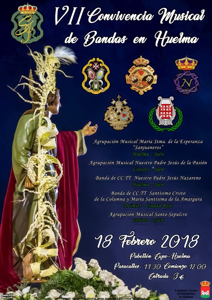 <a href="/SSHUELMENSE/">SEMANA SANTA HUELMA</a> <a href="/AMSanjuaneros/">AM Sanjuaneros (Huelma, Jaén)</a> <a href="/Nazareno_Huelma/">BCT Nazareno Huelma</a> <a href="/PasiondeLinares/">Pasión de Linares</a> <a href="/AMSSepulcroSbte/">AM.S.SepulcroSabiote</a> <a href="/bandacoloraos/">LOS COLORAOS</a>