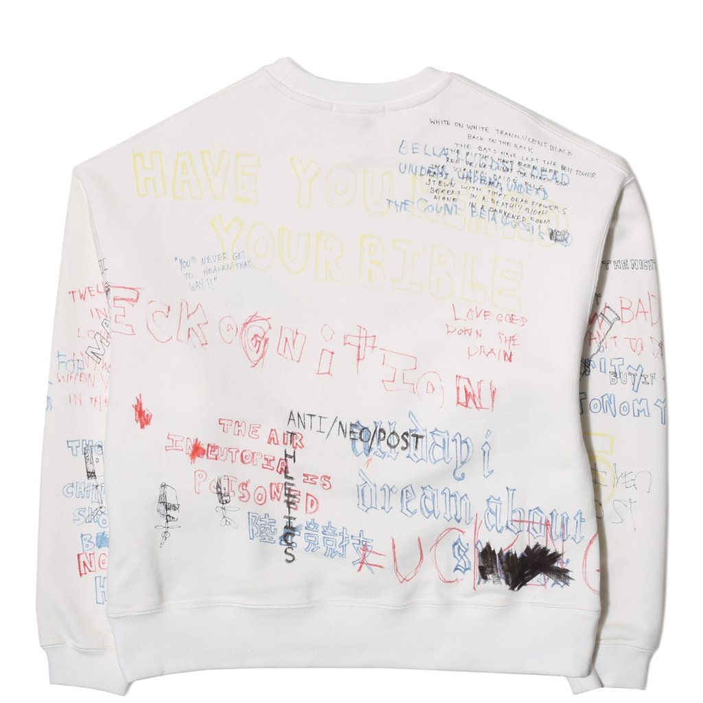 yeezy handwriting sweatshirt