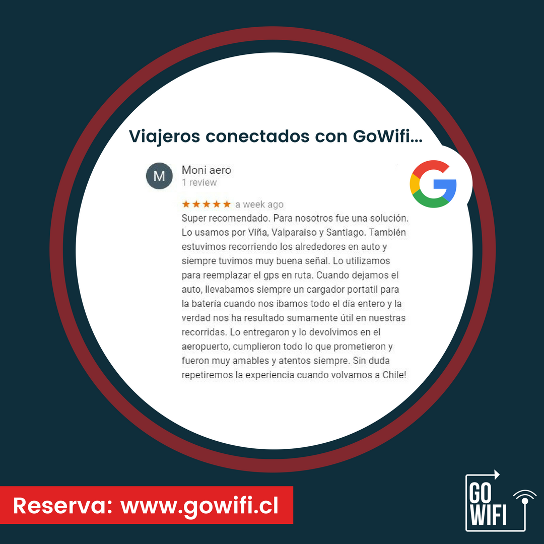 gowificl's tweet photo. A Moni la acompañamos en Santiago, Viña, Valpo y todos sus #viajes en carretera... A ti podemos acompañarte en cualquier lugar de #Chile. ¡Reserva hoy! https://t.co/MiyHjE653m https://t.co/6nx3Hrk4Rl