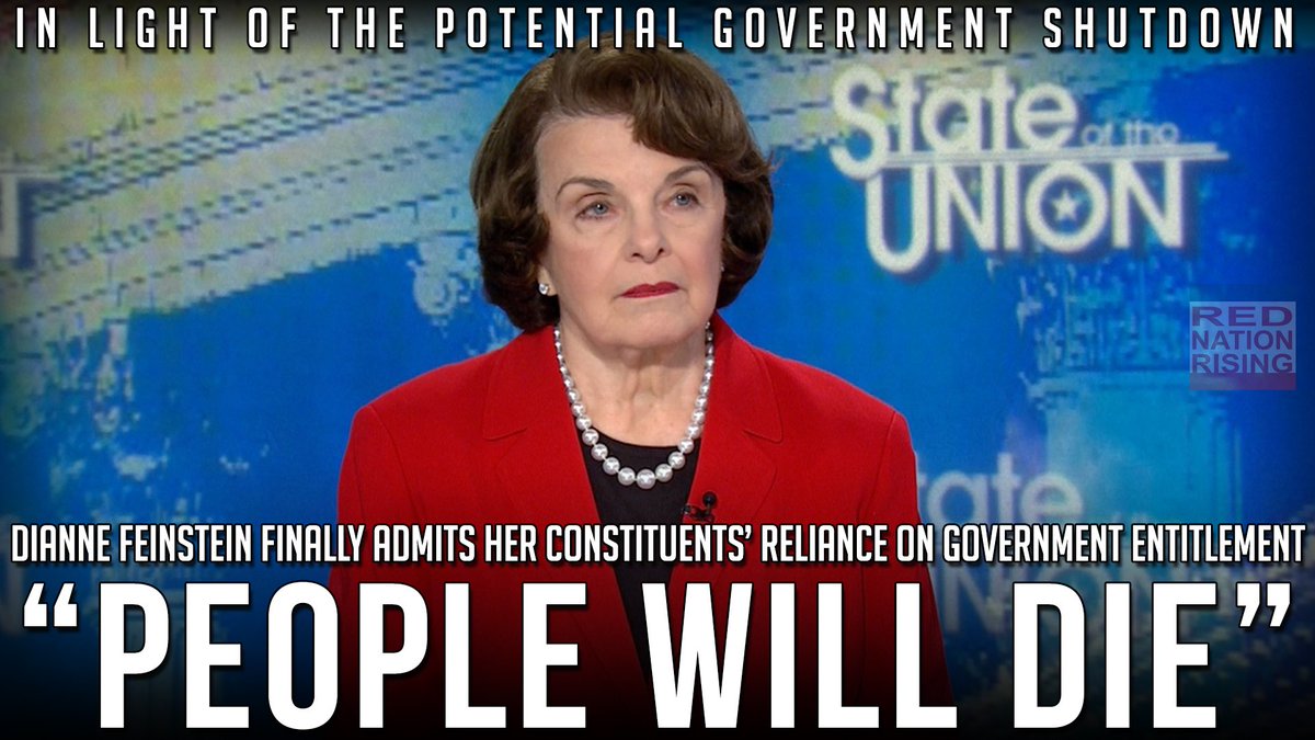 Crazy Democrat Diane Feinstein: People will die if government shuts down