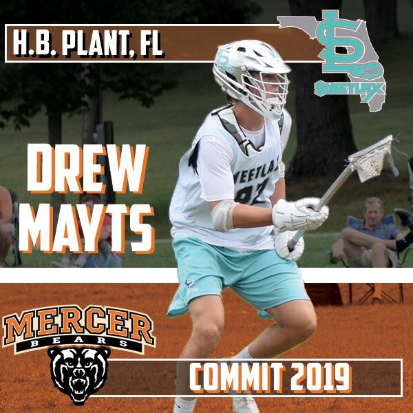 I’m honored and blessed to announce my commitment to play division 1 lacrosse at Mercer University. I would like to thank God, my family and all my coaches who have helped me along in the process. Go Bears! #beardown