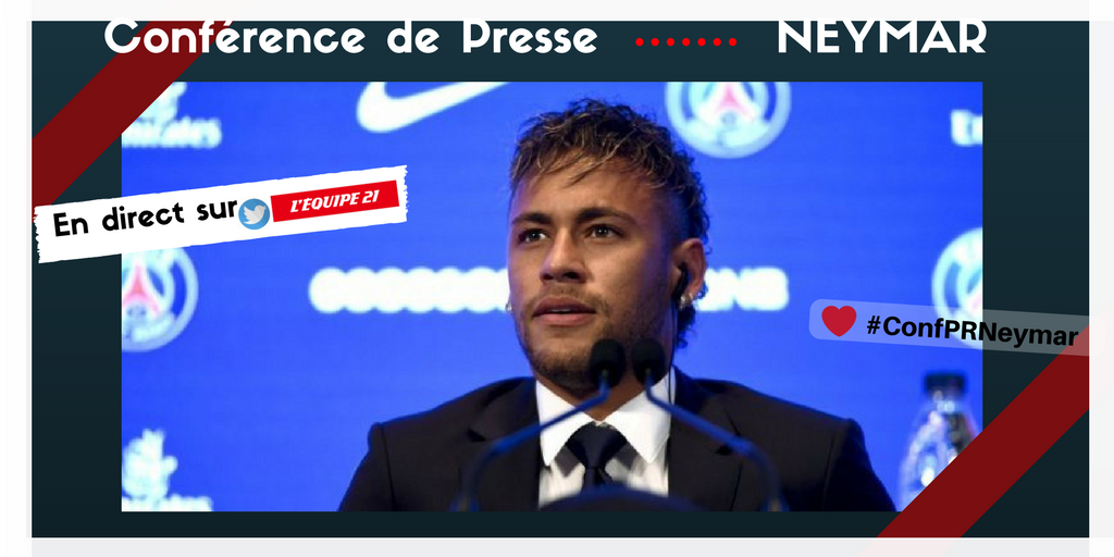 NLGGym's tweet photo. 🔴 Suivez dans un instant en #DIRECT la conférence de presse de Neymar 
👋Réagissez sur #ConfPRNeymar https://t.co/o4S6LozUK4