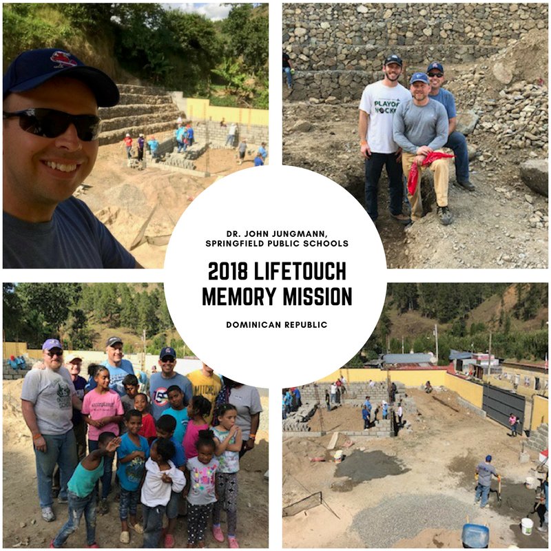 officialSPS's tweet photo. Superintendent @JohnJungmann is representing SPS as part of the @Lifetouch #MemoryMission2018 to the Dominican Republic. He is helping to build a school cafeteria with educators from across the U.S. & answering questions from our students on the journey. @AASAHQ @MASALeaders https://t.co/o1c92guMip
