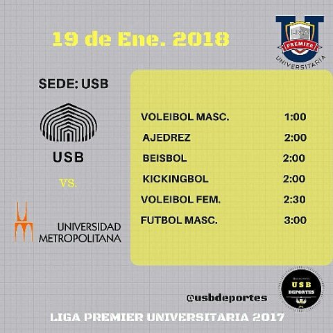 Beisbol_USB's tweet photo. Invitamos a todos los Uesebistas el día de mañana a apoyar a nuestras selecciones por la Liga Premier Universitaria contra la Unimet🙋 Nos vemos en el campo a las 2:00pm⚾👊 #USBve #Unimet https://t.co/hcmma0T24q