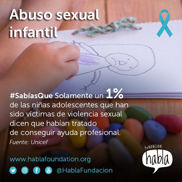HablaFundacion's tweet photo. #SabíasQue Más del 80% de los abusos infantiles son cometidos por personas de tu confianza o entorno familiar #QueNoPaseMás https://t.co/Z0hT9qzIBF