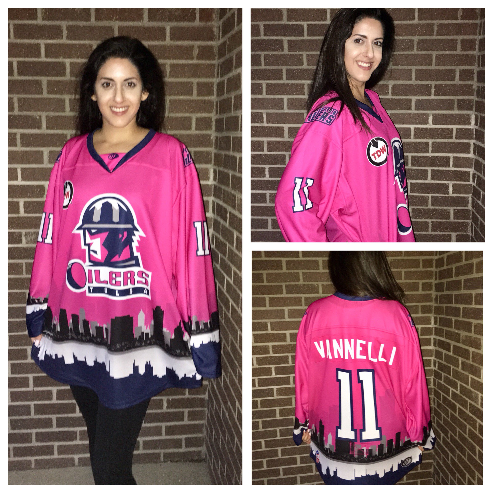 pink oilers jersey