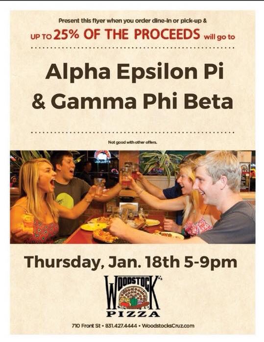 Come out to support GPHI and AEPi’s philanthropies at Woodstock’s Trivia Night starting at 5pm!