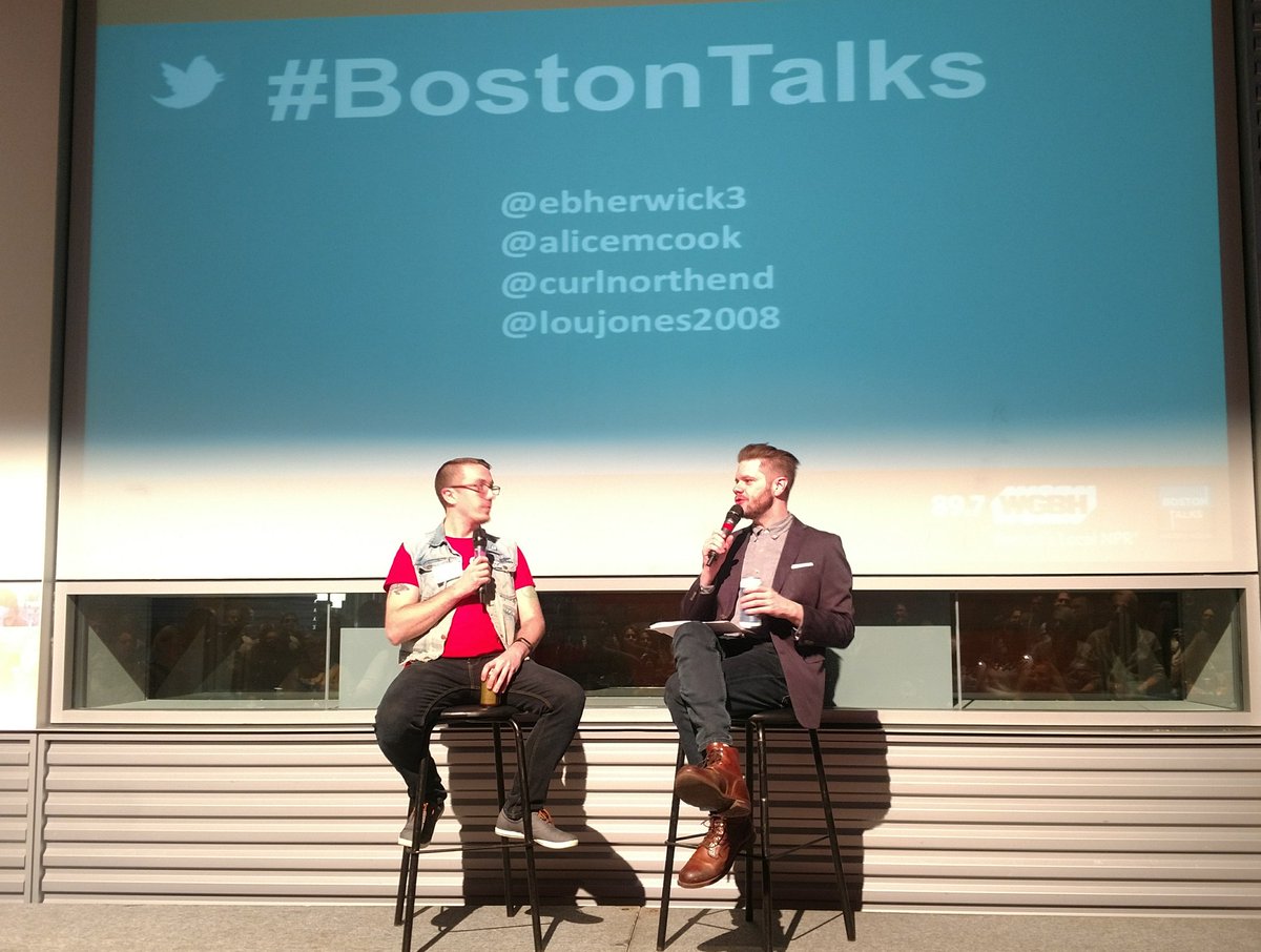 Our club VP, Paul Aronofsky, is on the stage at #bostontalks with @wgbh @ebherwick3!