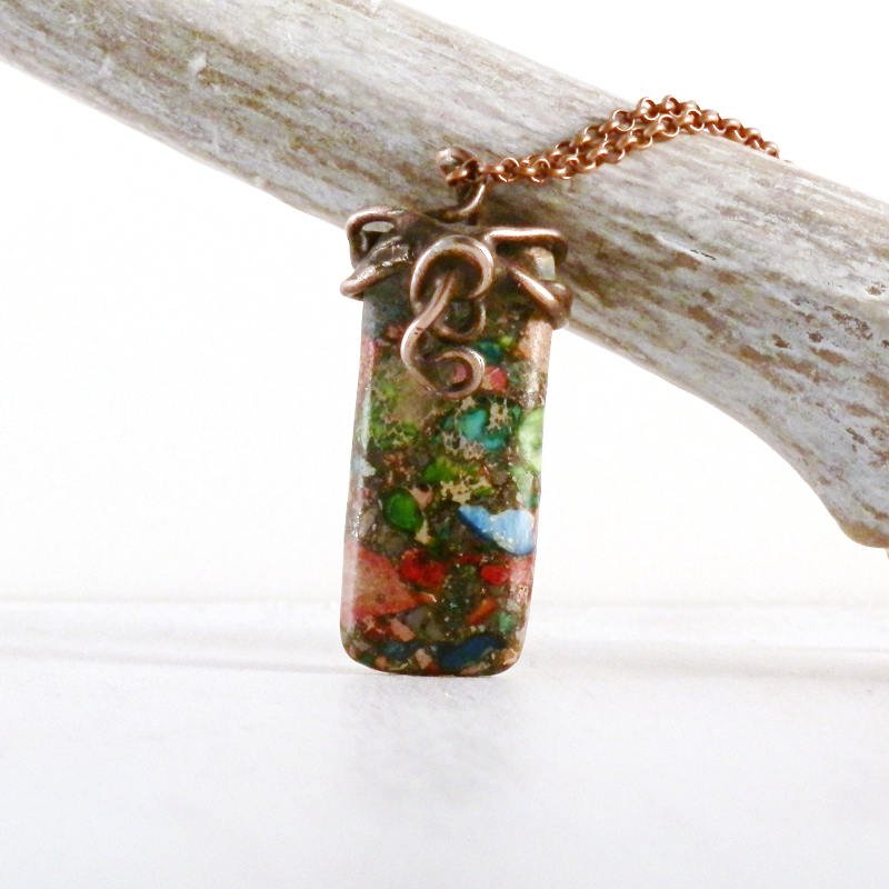 jolieglace's tweet image. Sea sediment, jasper necklace, multicolor jasper, bohemian necklace, r… etsy.me/2Aq56xg #gypsy #CopperFinish