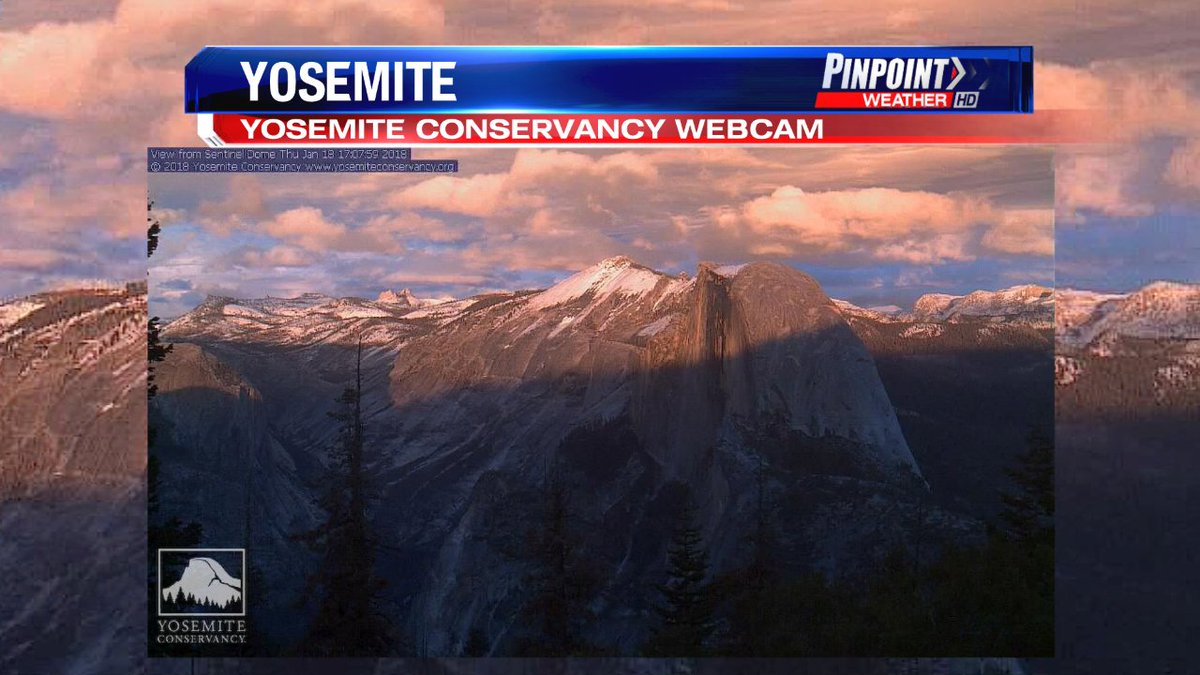 justinsacher's tweet photo. A beautiful sunset in #Yosemite right now. Rain and snow will begin here within the next two hours with snow levels to 8,000 feet. https://t.co/xMWQvQGFzN