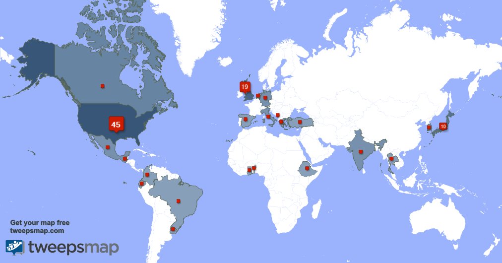 DevilMarionette's tweet photo. My followers live in USA (45%), UK.(19%)... Get your map: https://t.co/Pts1D2fHCH https://t.co/7UWoVDzUNN