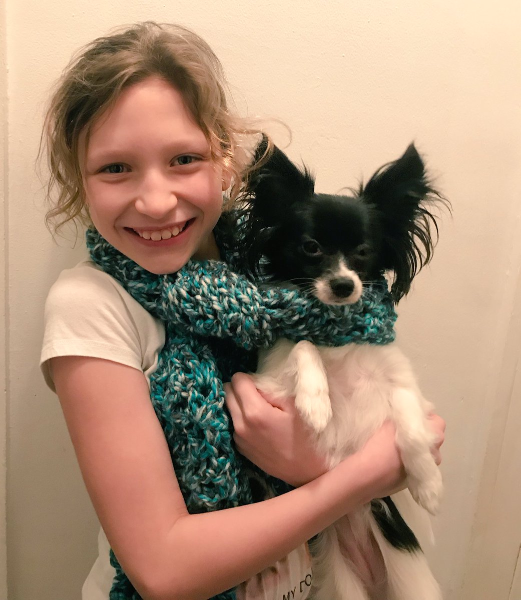 D93 supervisor <a href="/boyd_mcelroy/">Michael McElroy</a> didn’t realize this knitted scarf (goodbye gift) wasn’t just for me 🤗 #team6857