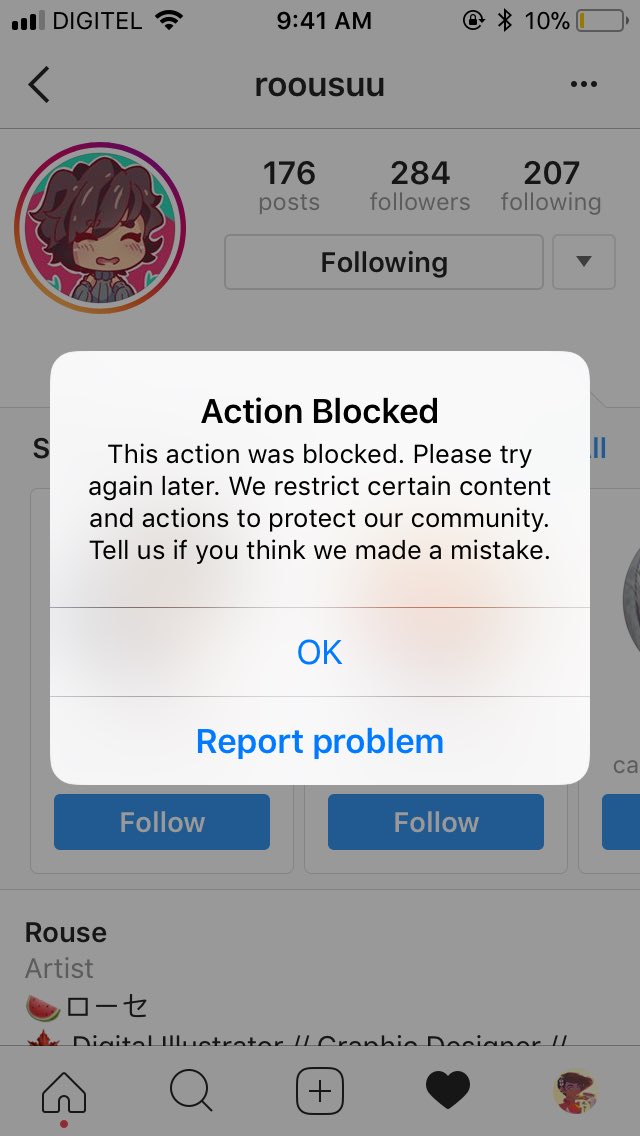 complexverified account - i cant follow anyone on instagram action blocked