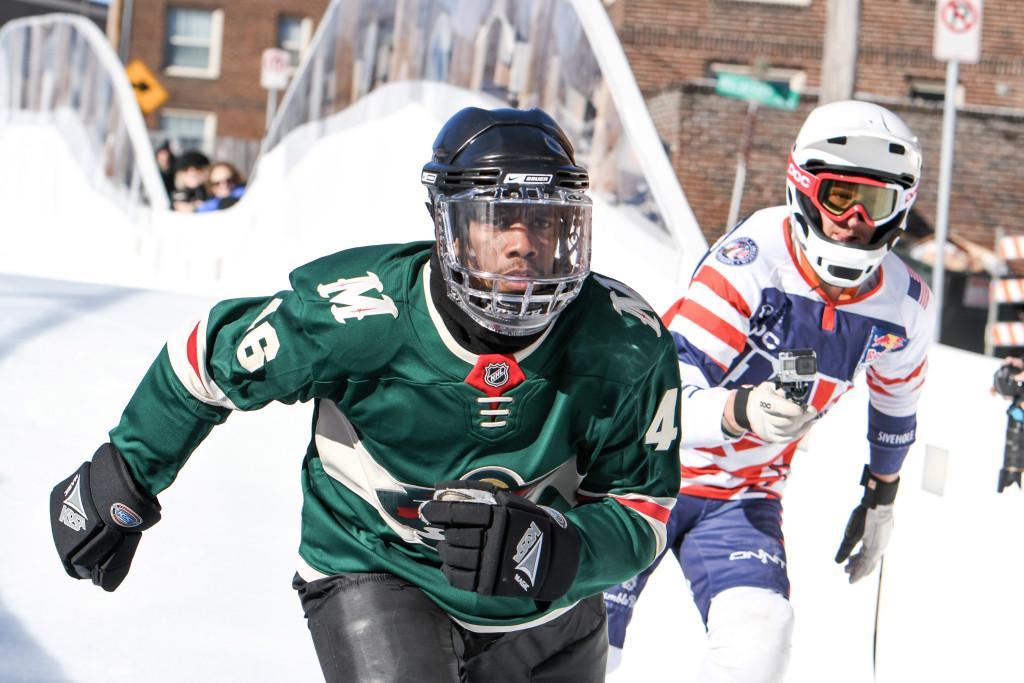 PioneerPress's tweet photo. Mayor Melvin Carter has christened the Crashed Ice course! Here’s how to enjoy the event https://t.co/lZI4NHozER https://t.co/ZC7gQRKAnA