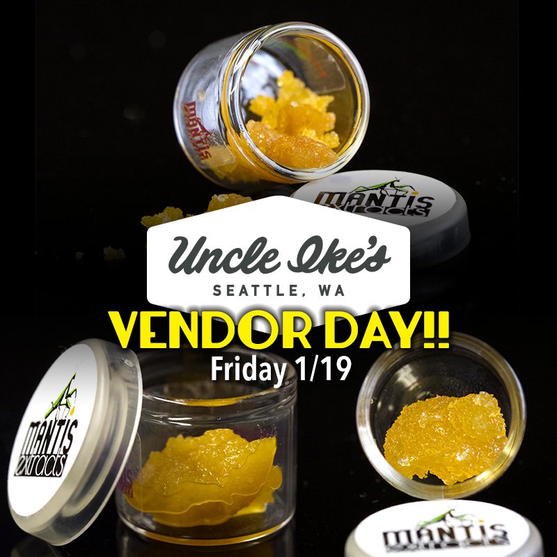 _errls's tweet image. Vendor day tomorrow at Uncle Ike's‼ Come meet our crew and take advantage of 10% off all #mantisextracts products tomorrow all day 🙌🙌 We'll be at White Center 11-1, Capital Hill 2-4, and Central District 5-7.