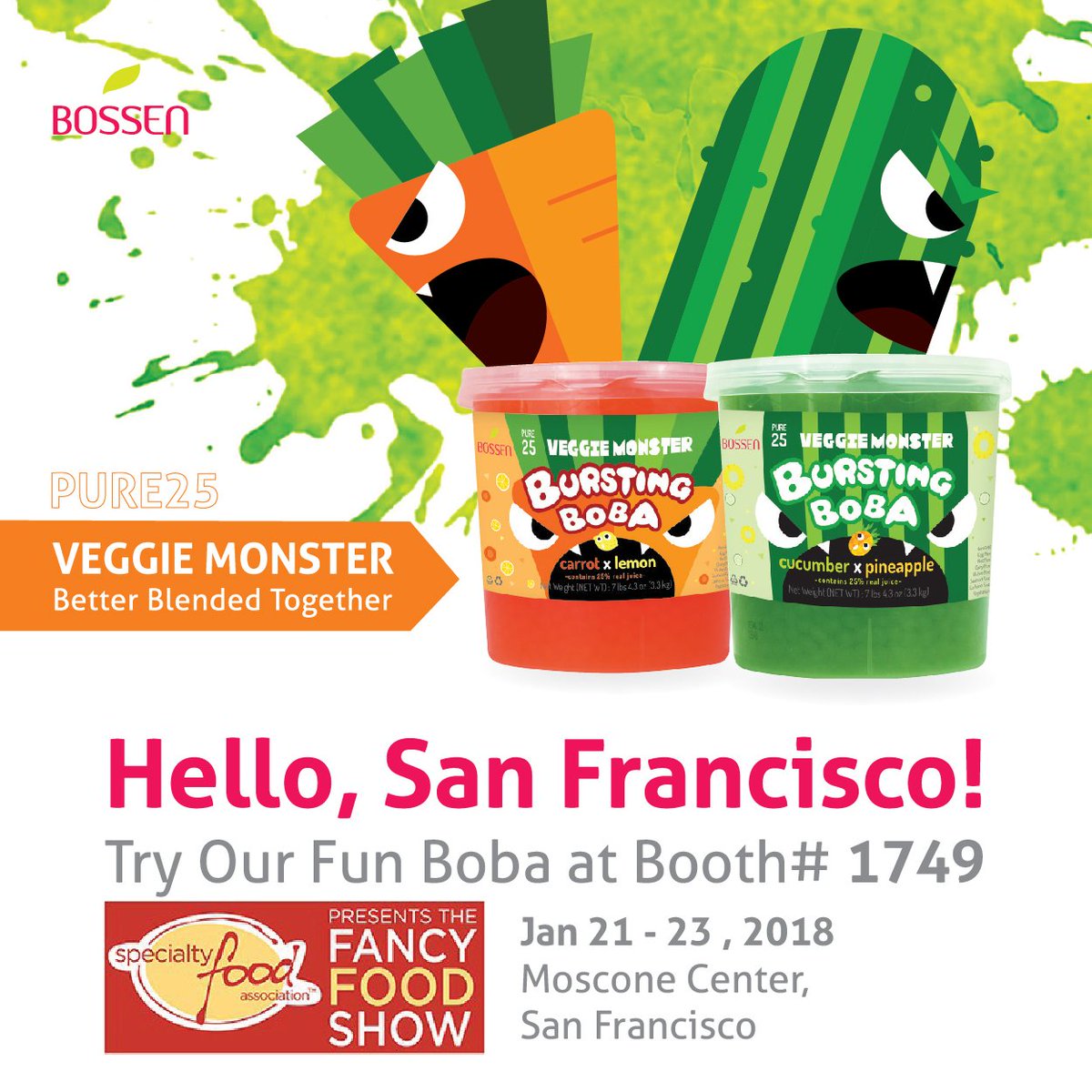 See you there at Winter Fancy Food Show this weekend! Visit us at Booth #1749! #WFFS2018 bossenstore.com/blogs/news/inv…