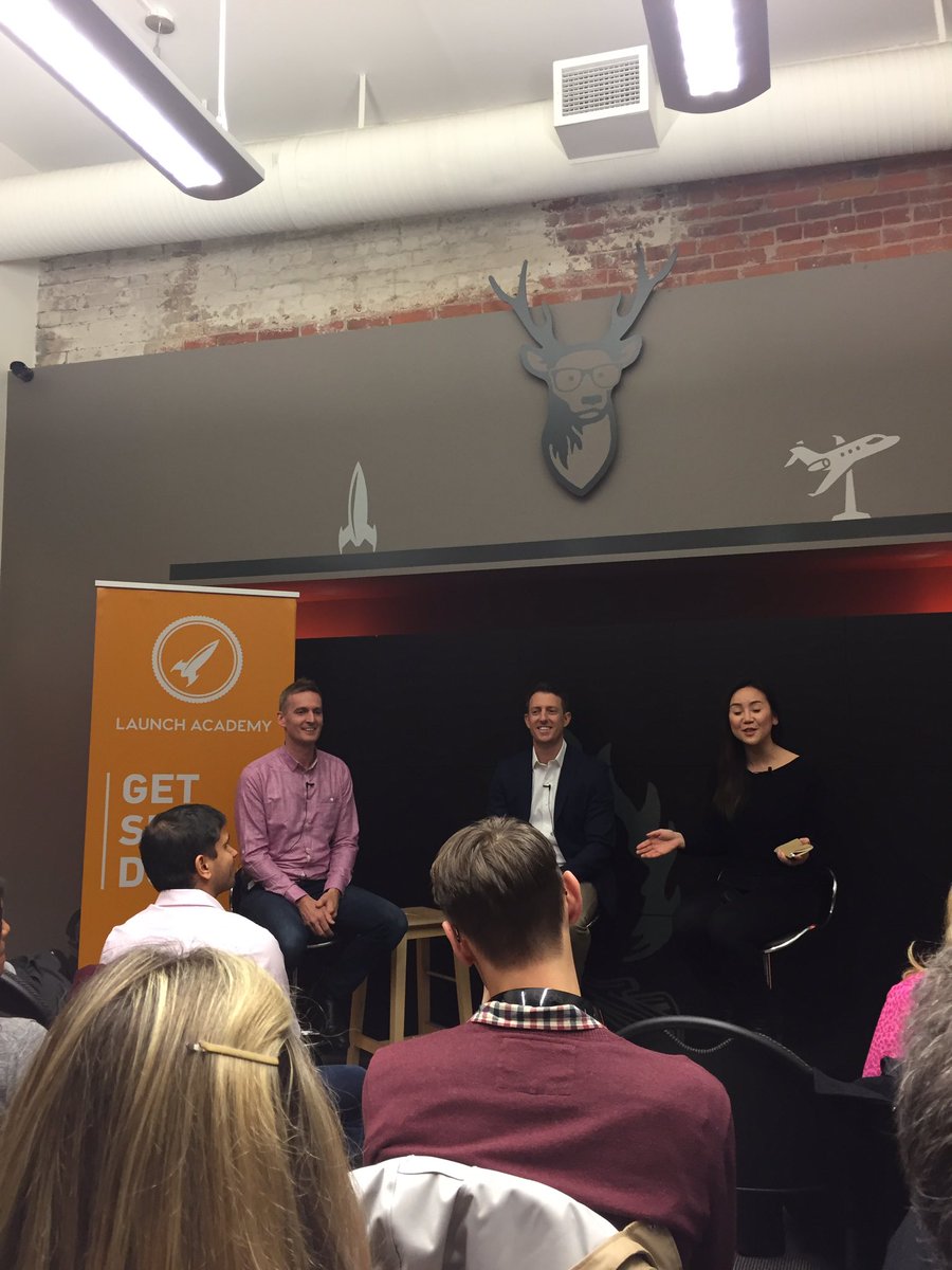 briannablaney's tweet photo. Excited to be at @Launch_Academy tonight discussing building a #tech company as a non-technical #founder. #launchtalks #yvr #femalefounders https://t.co/MlvHUGGJRT