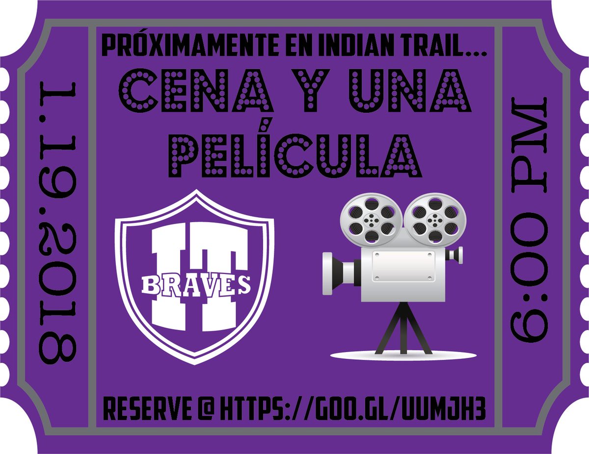 Come warm up w/a movie &amp; hot spaghetti! Tomorrow, 1/19, I.T. will be hosting a free Family Movie &amp; Spaghetti Night. Call I.T. or follow the link on the attached ticket to RSVP. An adult must accompany all students. Doors open for dinner @ 6pm, movie starts @ 7pm sharp! #ASD4All