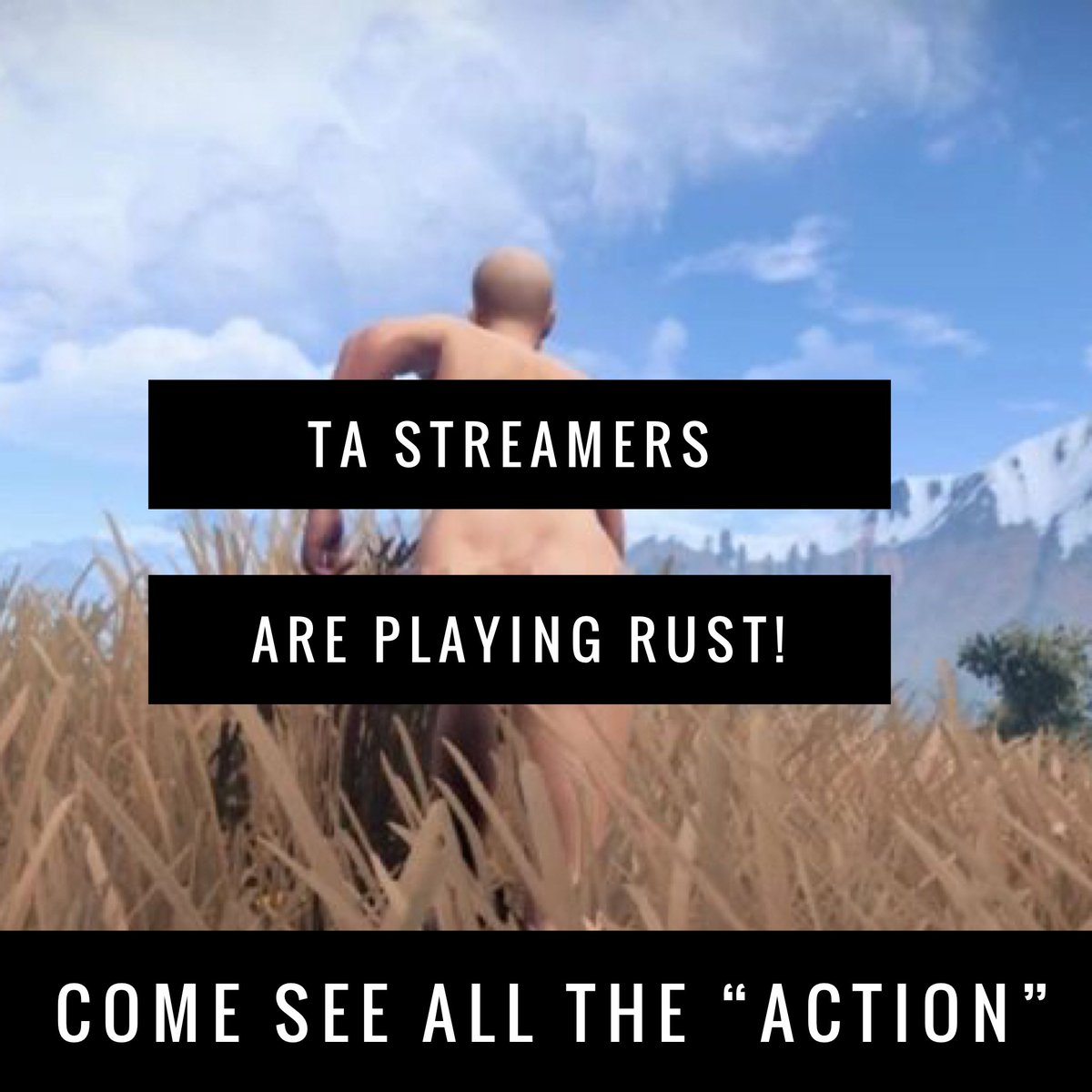 TechAdults's tweet photo. TA Streamers are live playing RUST! Check it out here https://t.co/IVNrsXURwu #rust #nakedandafraid #rockoutwithyacockout #streaming #live #twitchtv https://t.co/BSFdHEEIfz