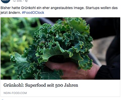 #superfood #startup #image 
dabei reden wir über Grünkohl ... 
#Grünkohl #kommtmalrunter