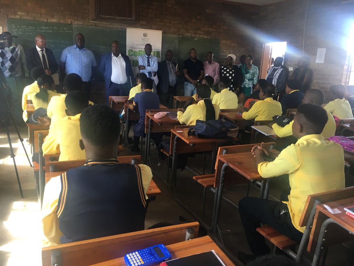 Third day of #backtoschoolcampaign, the MEC for CoGHSTA Mr Jerry Ndou visits Kheodi High School, Greater Letaba Local Municipality with regards to the preparations of changing the perceptions and performance that recently occurred.