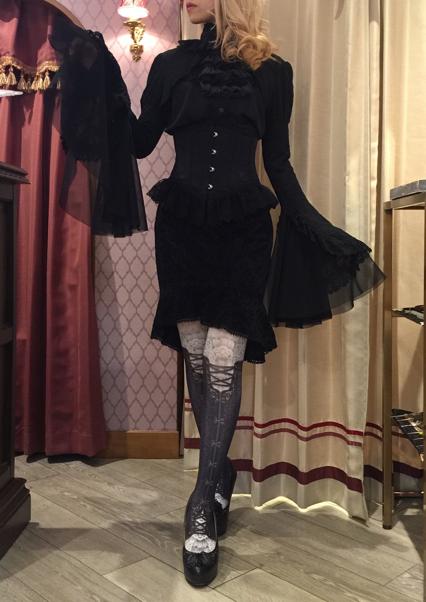 お買得限定品☆夏売れ筋 レースボレロ（ブラック）アビエタージュ