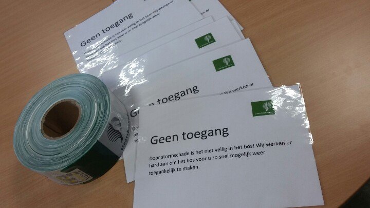 Bospaden moeten worden afgesloten ivm stormschade. Het bos is voorlopig niet veilig!!!! #SallandseHeuvelrug