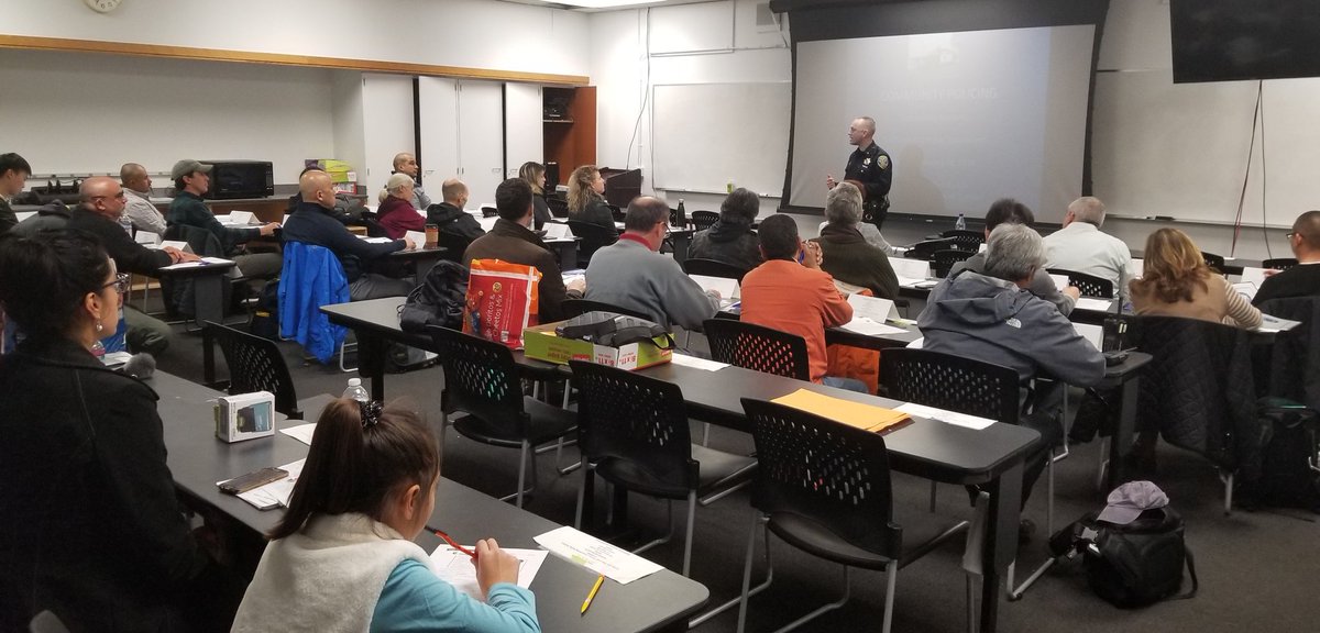 SFPD_CPA's tweet photo. SFPD Community Police Academy #31 starting tonight! Learning about Community Policing tonight @SFPDCares @SFPD @SFPDCmdrLazar https://t.co/0CY1TFBnBx