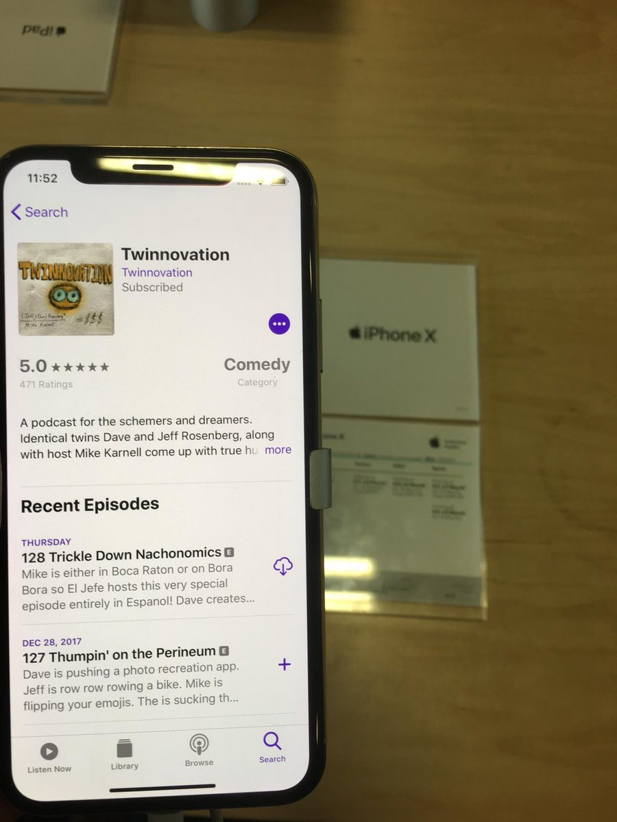 RJRHQ's tweet photo. @twinnovationpod signed up on an iphonex https://t.co/37h2Y70LUL