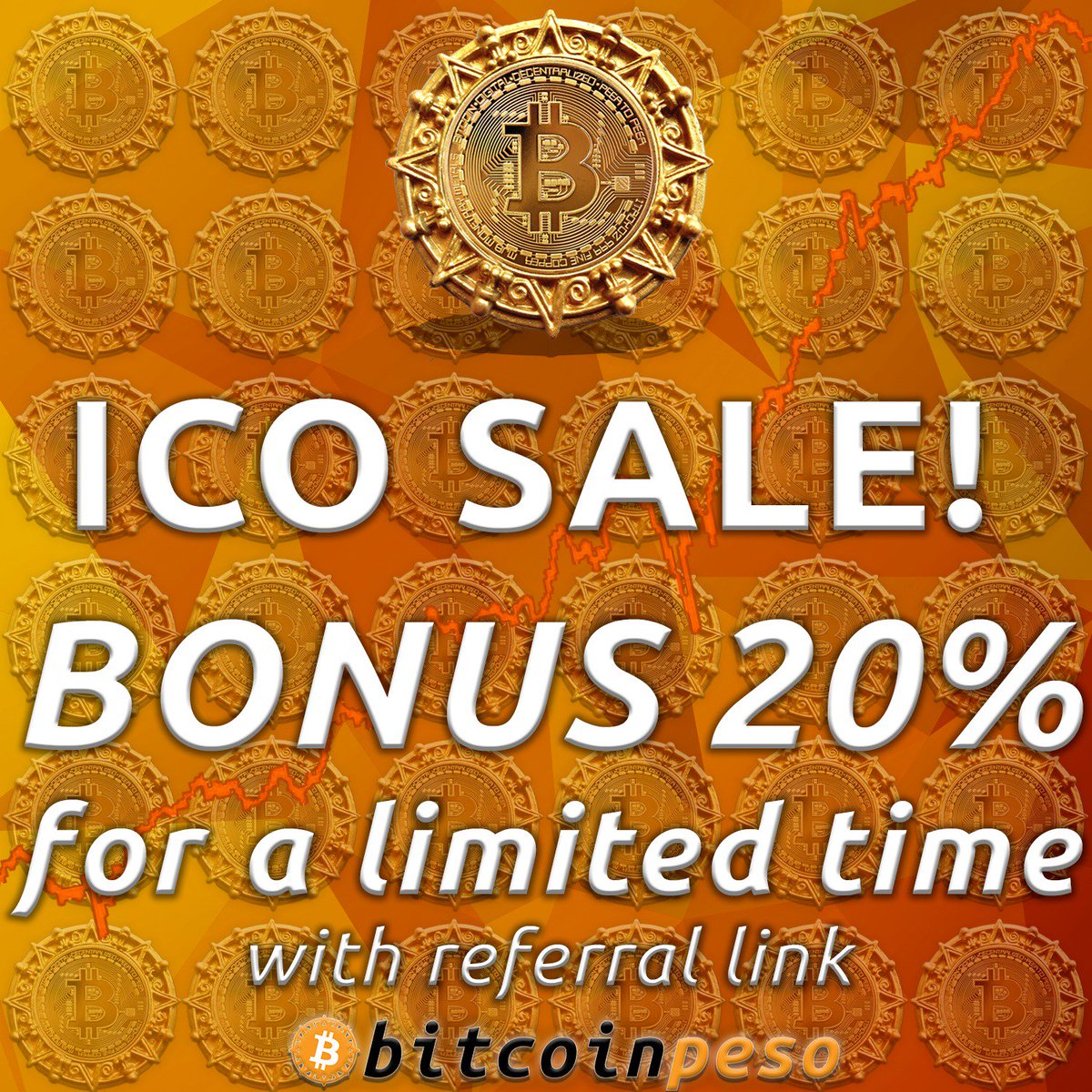 🚨Limited ICO SALE LAUNCHED!🚨
Your Friends Will Get 20% Bonus BPESO TOKENS Upon Purchase and You Will Earn 10% of All BPESO Purchased Through Your Referral Link. 
Spread the word and earn #BitcoinPeso
#bitcoin #LatinAmerica #Ethereum