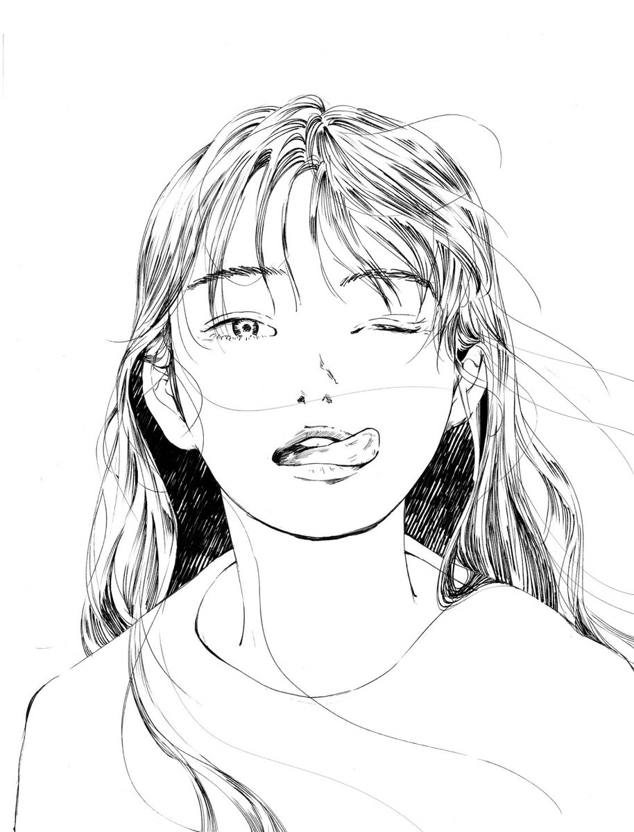 課題で作った「印象力トレーニングブック」の表紙😋

輪郭線まではアナログ、髪などの描き込みはデジタルです。 