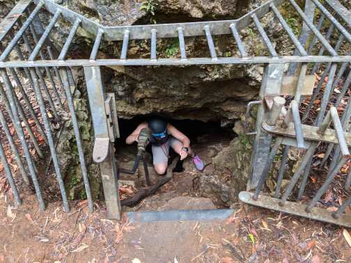 simplystronger7's tweet photo. Traversing Giant's Cave in Margaret River WA! It's a self guided cave (via torch lights!) that involves some rough rocky trails, soft soil, climbing steel ladders, some rocks and rope climbing. This is the exit to the cave!
Definitely an exciting day! https://t.co/WdNdqjSJWS