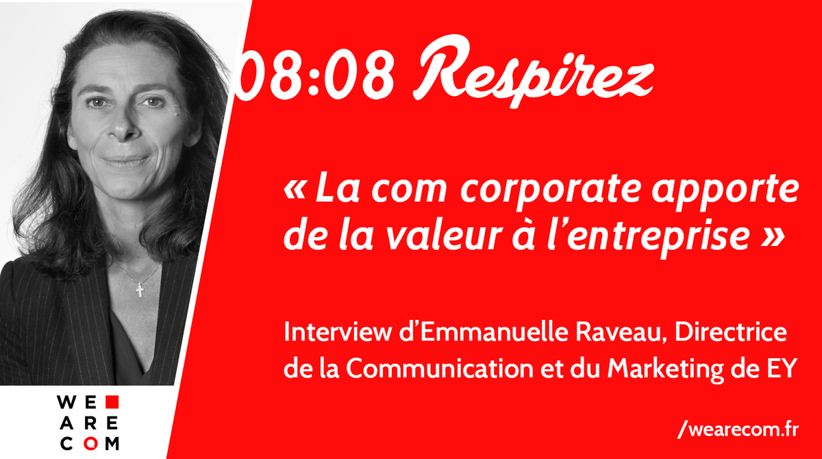 We_are_com's tweet photo. "Aujourd’hui la communication corporate s’est réinventée et apporte beaucoup plus de valeur à l’entreprise, en révélant sa vraie nature" : @Emma22Raveau dircom EY France, nous livre sa vision de la COM . Un moment d'inspiration à partager : https://t.co/bIePSo8Xb7 https://t.co/yCh3Uzdo6j
