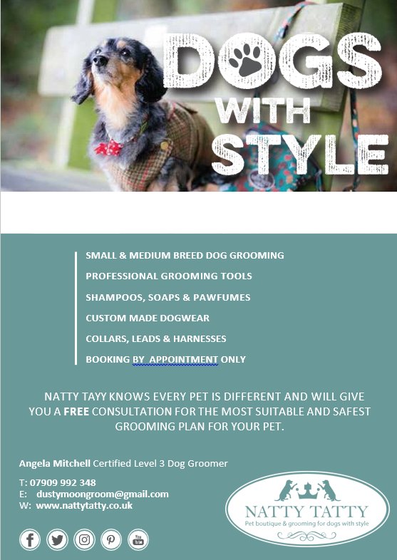 AngieDustymoon's tweet photo. One of my clients Sparky featiring on my new flyers out soon.  A little old lady whom I adore.  Thank you Sparky and Dee her owner#dachshund#doggrooming#doggroomingberkshire#petsuppliesberskhire#pangbourne#dogwithstyle#dogdays#ilovedogs#dogsoftwitter https://t.co/mANaN0j23h