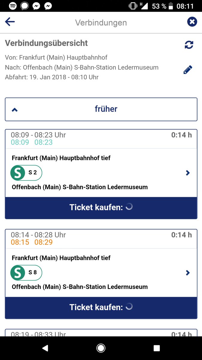 yvesschleich's tweet photo. Stark, musste wieder Mal aussteigen, mir nen viel teureres Ticket am Automaten holen und hab die Bahn verpasst, weil ich mal wieder kein Ticket mit der RMV "smart" App kaufen konnten @RMVdialog #notreallysmart #justrmvthings https://t.co/XNe7dSdc2k